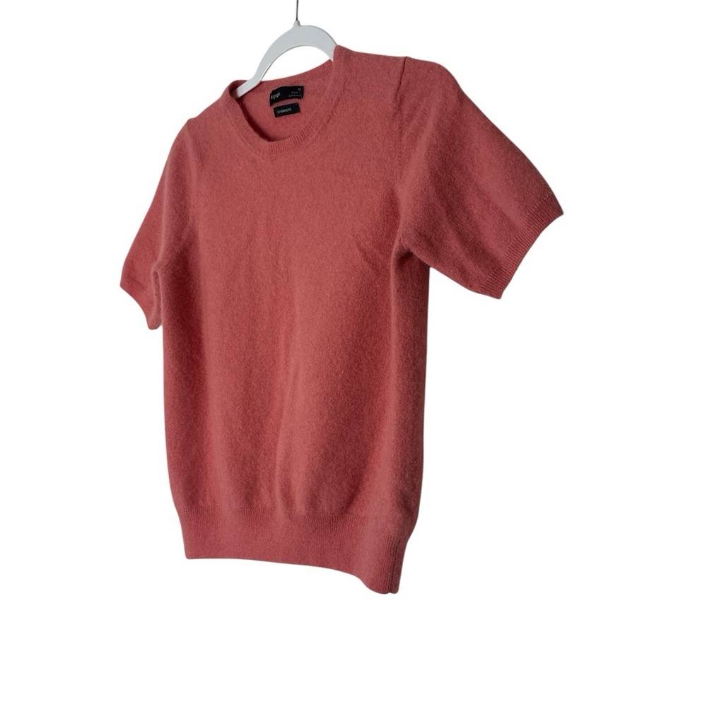 M&S AUTOGRAPH Top‎ Women 16 Medium 100% Cashmere Short Sleeve Knitted Corpcore - Picture 9 of 10